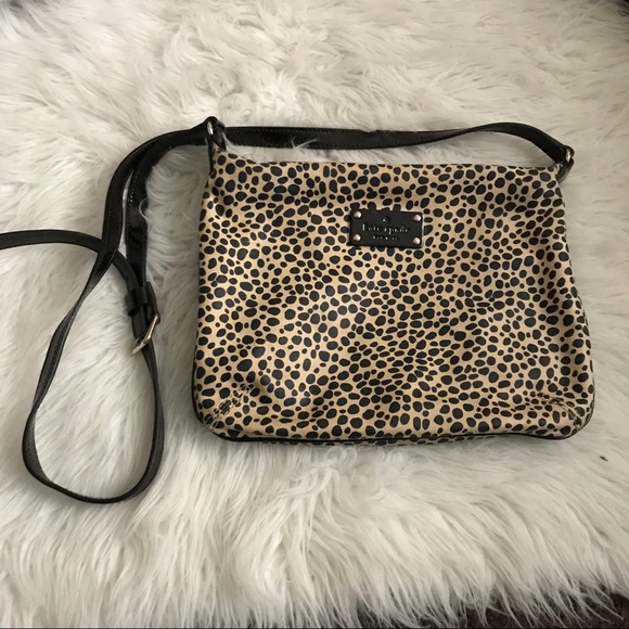 kate spade Handbags - Kate Spade Black Spotted CrossBody